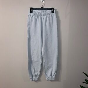 Blue grayish sweat pants with pockets size extra small